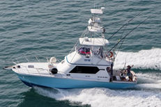 Game fishing boat Hellraiser competing at Port Douglas Marlin Challenge